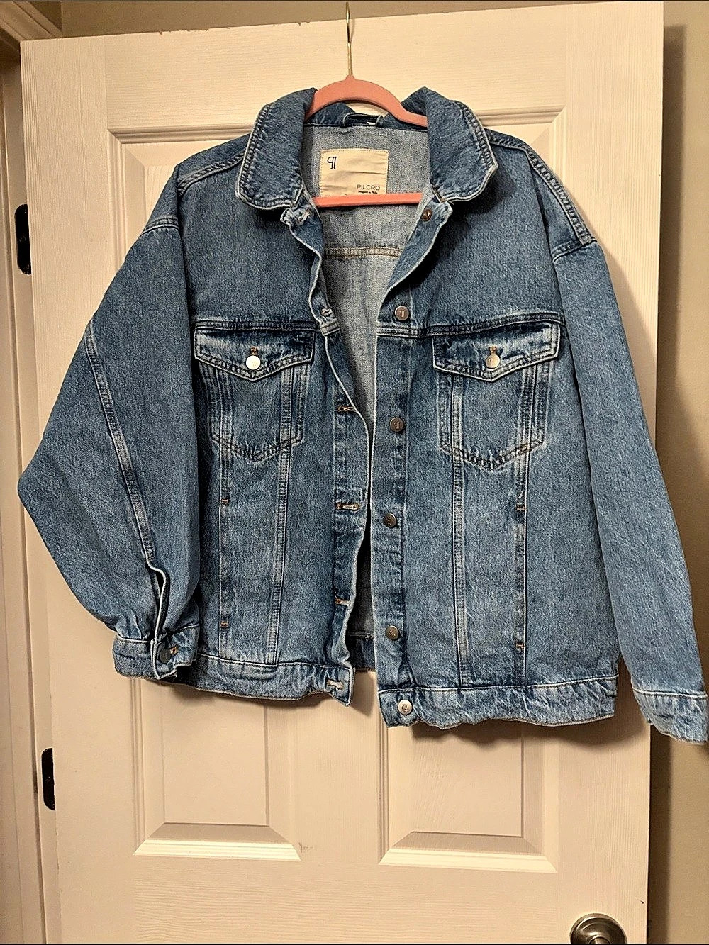 Pilcro Women's Denim Jacket Blue Size Large Like New